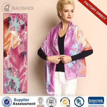 2015 moda 100 bufanda pura de lana último diseño chal